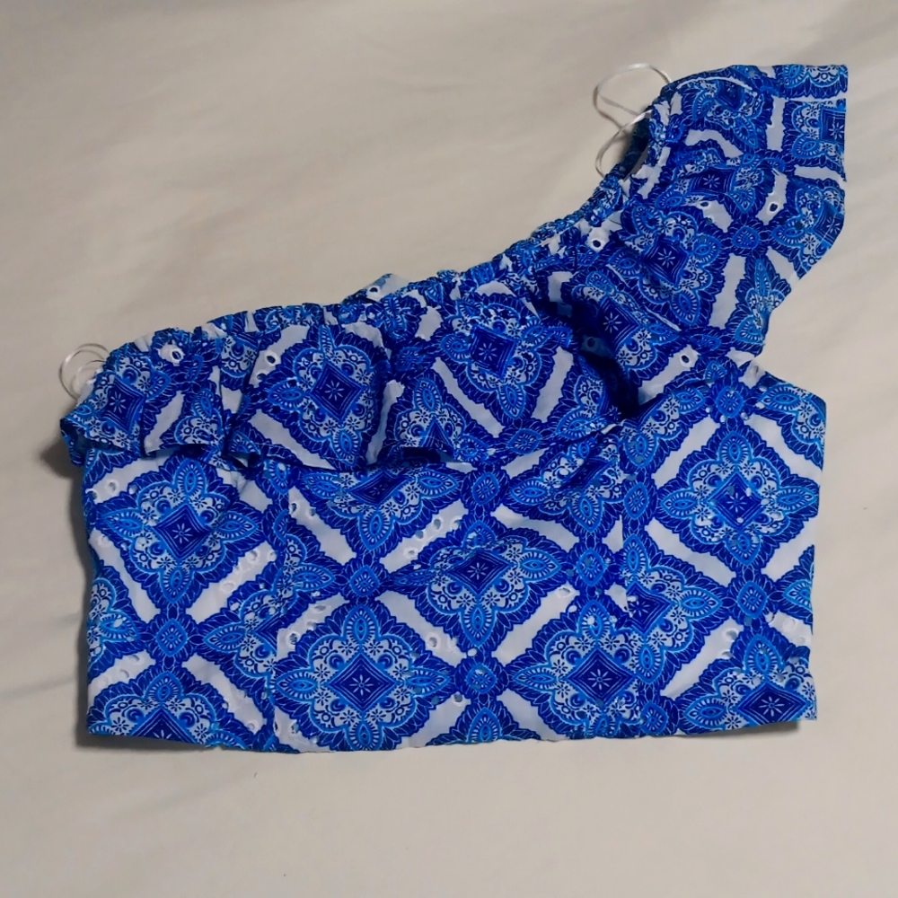 Blue Crop top
